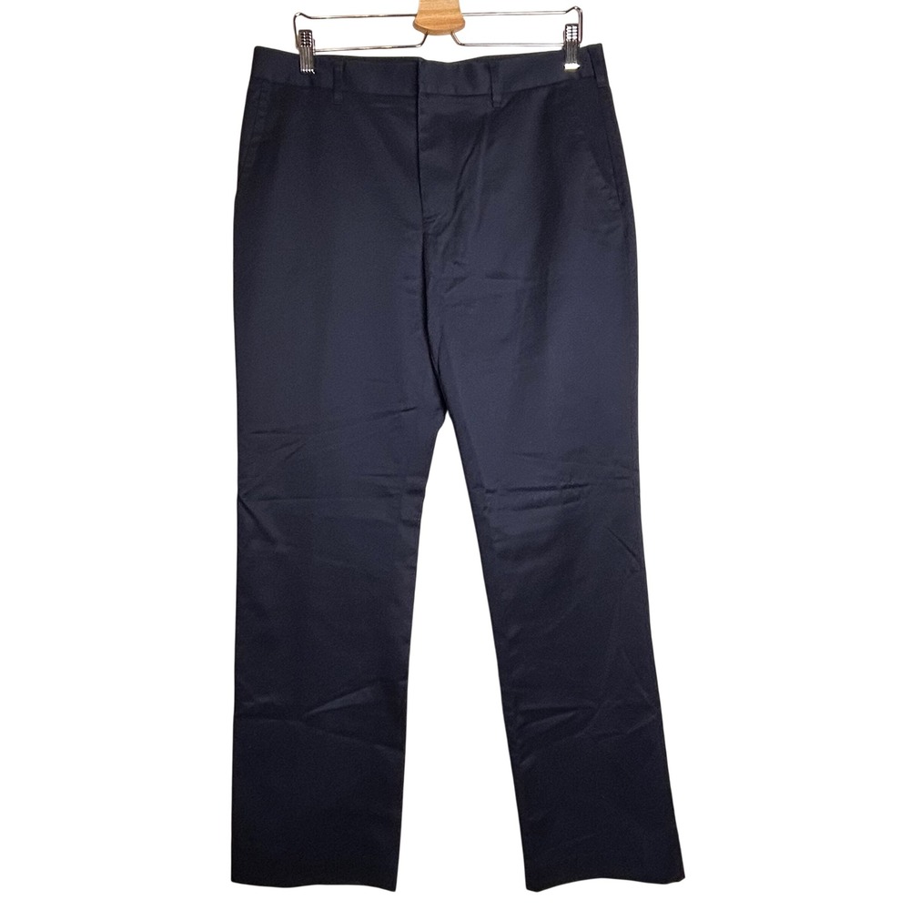 BONOBOS Straight Fit Navy Blue Cotton Dress Pants Mens Size 33 x 30